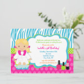 Invitations de fête d'anniversaire de spa (Debout devant)
