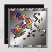 Invitations de fête d'anniversaire de surprise (Devant / Derrière)