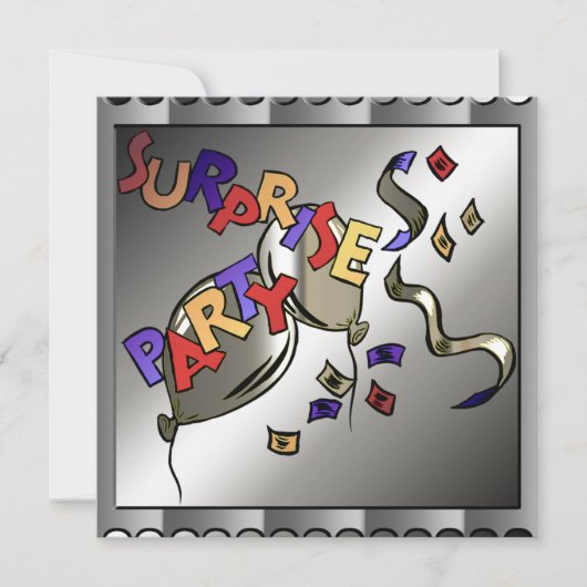 Invitations de fête d'anniversaire de surprise (Devant)