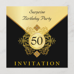 Invitations de fête d'anniversaire de surprise de