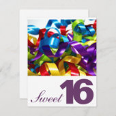 Invitations de fête d'anniversaire de sweet (Devant / Derrière)