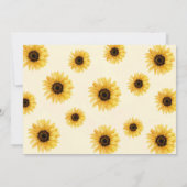 Invitations de fête d'anniversaire de tournesol (Dos)