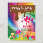 Invitations de fête d'anniversaire de Willy Wonka (Devant / Derrière)