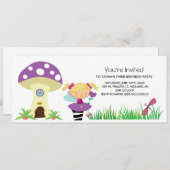 Invitations de fête d'anniversaire de Woodland Fai (Devant / Derrière)