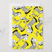 Invitations de fête d'anniversaire de Zebra Animal (Dos)
