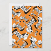 Invitations de fête d'anniversaire de Zebra Animal (Dos)