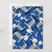 Invitations de fête d'anniversaire de Zebra Animal (Dos)