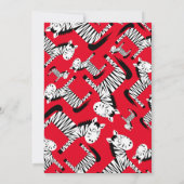 Invitations de fête d'anniversaire de Zebra Animal (Dos)