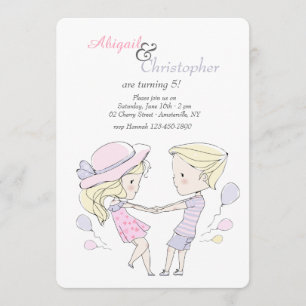 Invitations de fête d'anniversaire d'enfants de