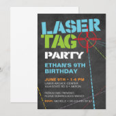 Invitations de fête d'anniversaire d'étiquette de (Devant / Derrière)