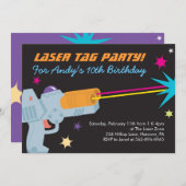 Invitations de fête d'anniversaire d'étiquette de (Devant / Derrière)