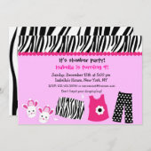 Invitations de fête d'anniversaire d'impression de (Devant / Derrière)