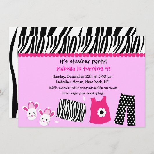 Invitations de fête d'anniversaire d'impression de (Devant / Derrière)