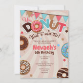 Invitations de fête d'anniversaire Donut (Devant)
