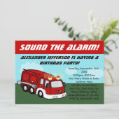 Invitations de fête d'anniversaire du camion d'inc (Debout devant)