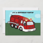 Invitations de fête d'anniversaire du camion d'inc (Dos)