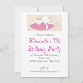 Invitations de fête d'anniversaire du chat (Dos)