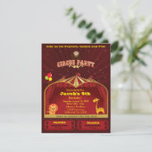 Invitations de fête d'anniversaire du cirque de (Debout devant)