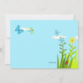 Invitations de fête d'anniversaire du jardin de pr (Dos)