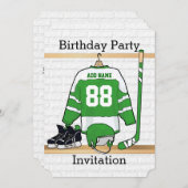 Invitations de fête d'anniversaire du Jersey de (Devant / Derrière)