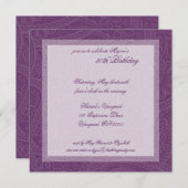 Invitations de fête d'anniversaire du Motif Swirl (Devant / Derrière)