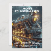 Invitations de fête d'anniversaire du train sur me (Devant)