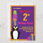 Invitations de fête d'anniversaire d'un enfant d'a (Devant)