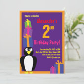 Invitations de fête d'anniversaire d'un enfant d'a (Debout devant)