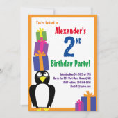 Invitations de fête d'anniversaire d'un enfant d'a (Devant)