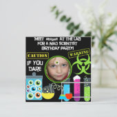 Invitations de fête d'anniversaire d'un scientifiq (Debout devant)