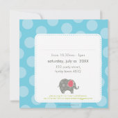 Invitations DE FÊTE D'ANNIVERSAIRE :: éléphant + n (Dos)