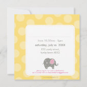Invitations DE FÊTE D'ANNIVERSAIRE :: éléphant + n (Dos)