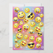 Invitations de fête d'anniversaire Emoji, Fille Em (Dos)