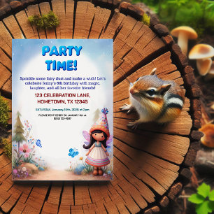 Invitations de fête d'anniversaire Enchanted Fairy