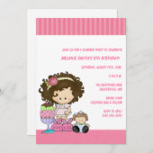 Invitations de fête d'anniversaire et de bois d'oe (Devant / Derrière)