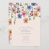 Invitations de fête d'anniversaire fleur sauvage (Devant / Derrière)