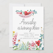Invitations de fête d'anniversaire Fleurs sauvages (Devant)