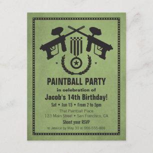Invitations de fête d'anniversaire Grungy moderne