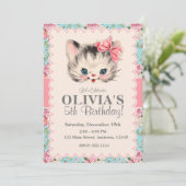 Invitations de fête d'anniversaire Kitten (Debout devant)