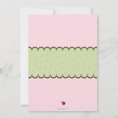 Invitations DE FÊTE D'ANNIVERSAIRE :: ladybird 4P (Dos)