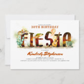 Invitations de fête d'anniversaire mexicaine (Devant)