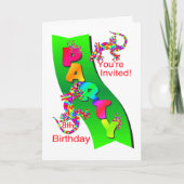 Invitations de fête d'anniversaire Modèle (Devant)