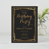 Invitations de fête d'anniversaire moderne pour ad (Debout devant)