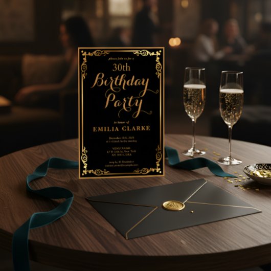 Invitations de fête d'anniversaire moderne pour ad