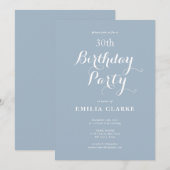 Invitations de fête d'anniversaire moderne pour ad (Devant / Derrière)