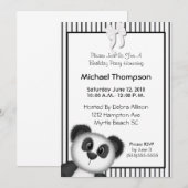 Invitations de fête d'anniversaire Panda (Devant / Derrière)