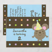 Invitations de fête d'anniversaire personnalisable (Devant / Derrière)