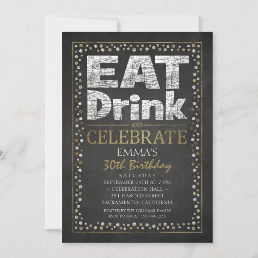 Invitations de fête d'anniversaire personnalisées  (Devant)