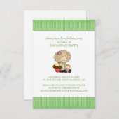 Invitations de fête d'anniversaire pour une fille (Devant / Derrière)