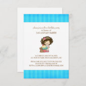 Invitations de fête d'anniversaire pour une fille (Devant / Derrière)